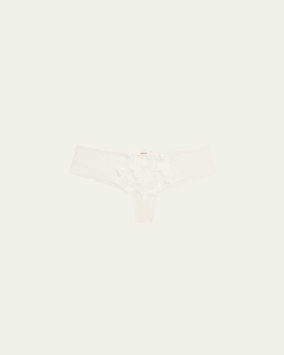 Fleurs Floral Velvet Tulle Hipster Briefs